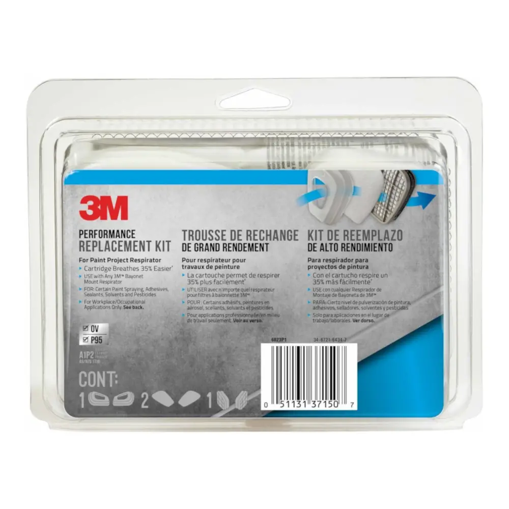 3M Paint Respirator Supply Kit 6023 Replacement Filter Pack 6051 1