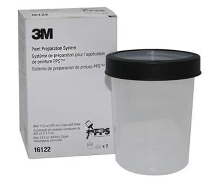 3M 16122 Pps Midi Cups & Collars 2Pack 400Ml 13.5Oz Spray Paint Automotive Car 1