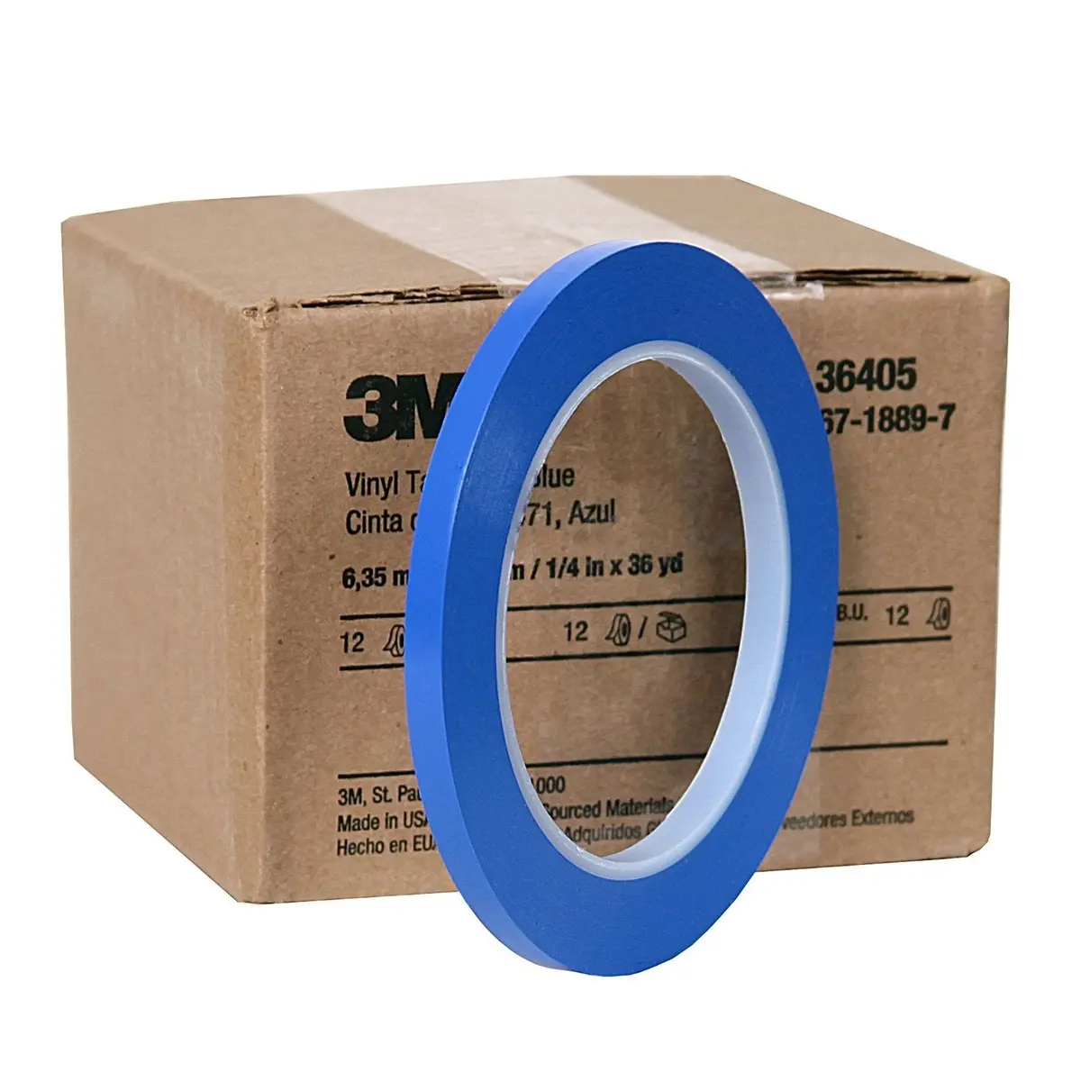 3M Fine Line Vinyl Tape 471 Blue 2 Rolls 6Mm X 32.9M For Edge Painting 68845 1