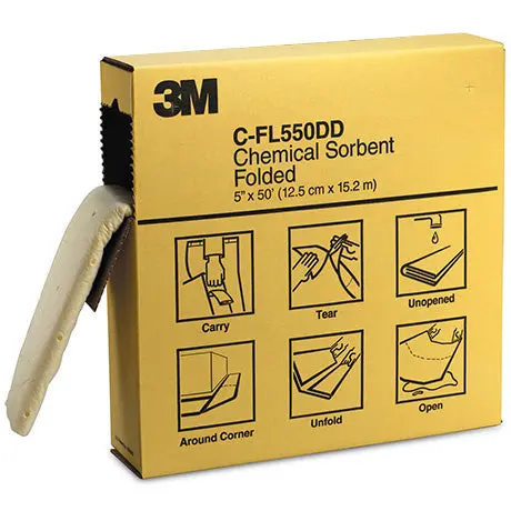 3M C-Fl550dd Chemical Sorbent Folded 5" X 50Ft 1
