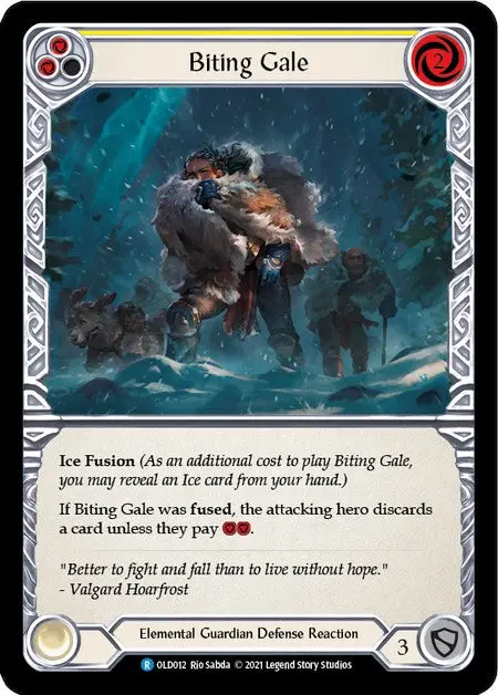 Biting Gale (Yellow) [Old012] (Tales Of Aria Oldhim Blitz Deck)  1St Edition Normal 1