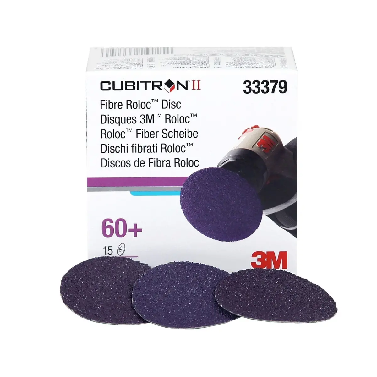 3M Cubitron Ii Fibre Roloc Disc 33379 2 In 50Mm 60 15 Discs Per Box 1