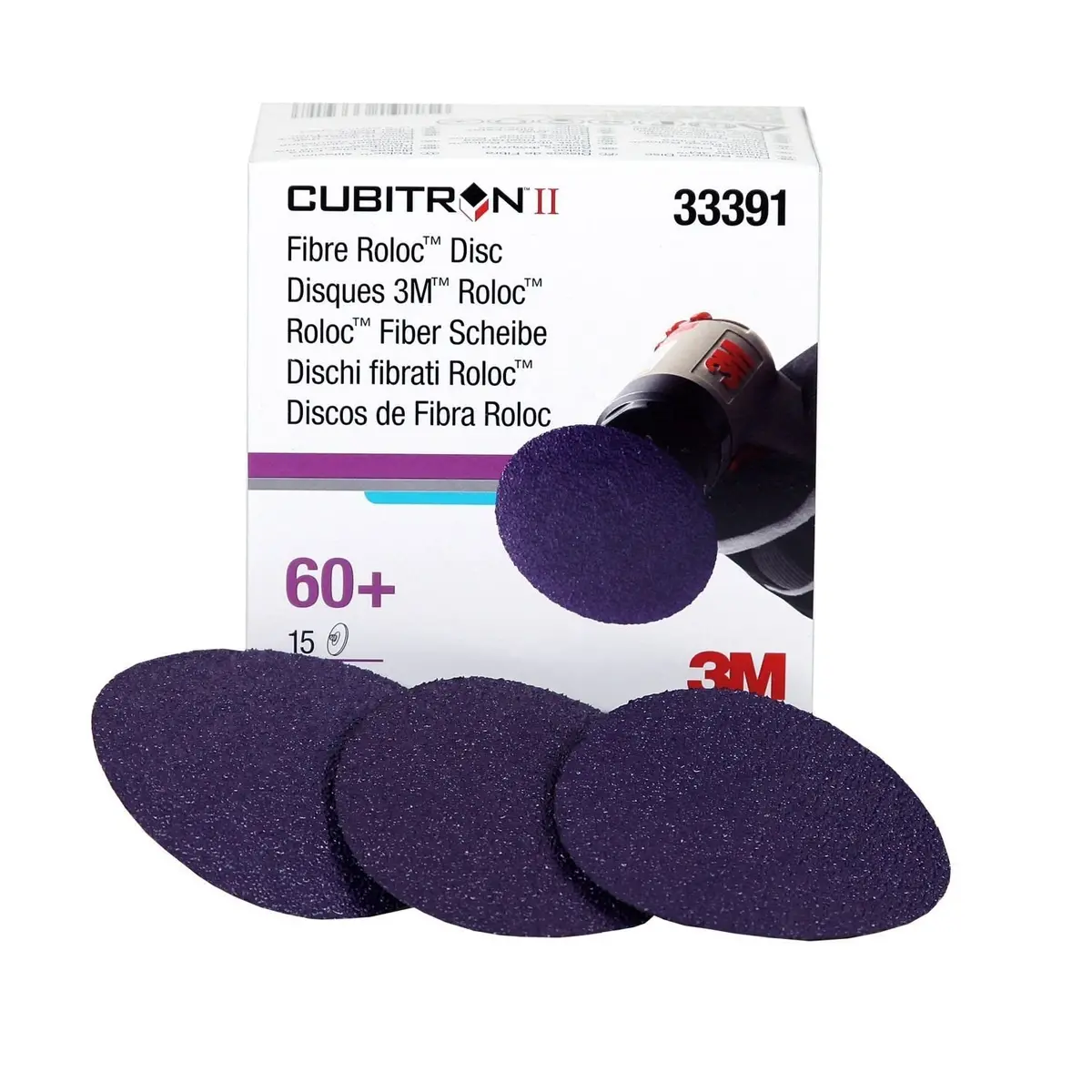 3M Cubitron Ii Fibre Roloc Disc 33391 75Mm 60+ 15 Discs 1
