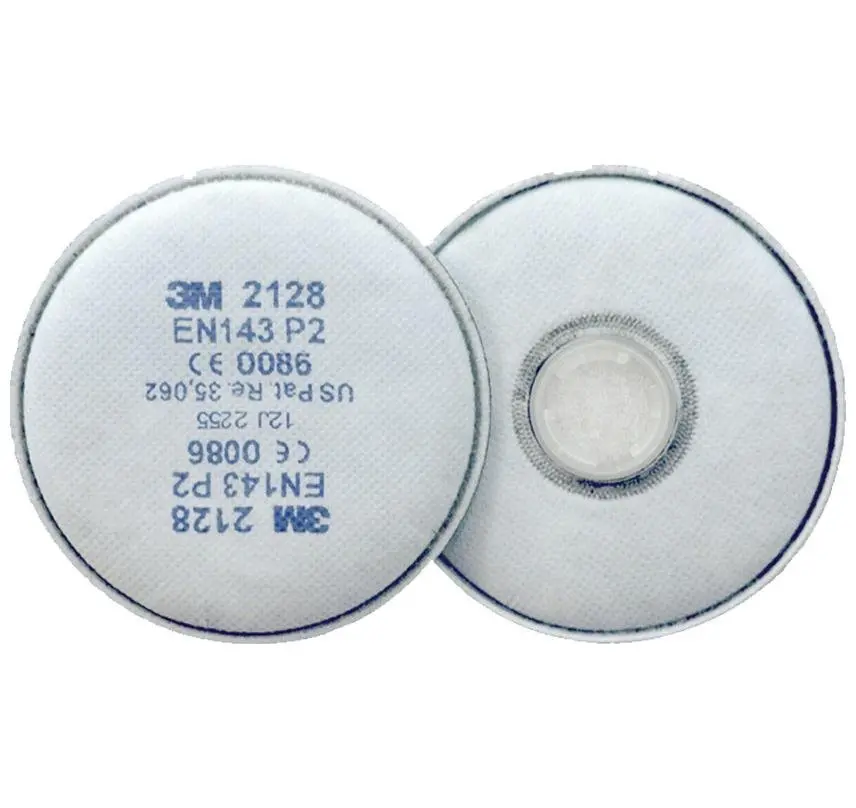 3M 2128 Gp2 Replacement Particulate Filters Dust Mask Filters Pair Vapour Relief 1