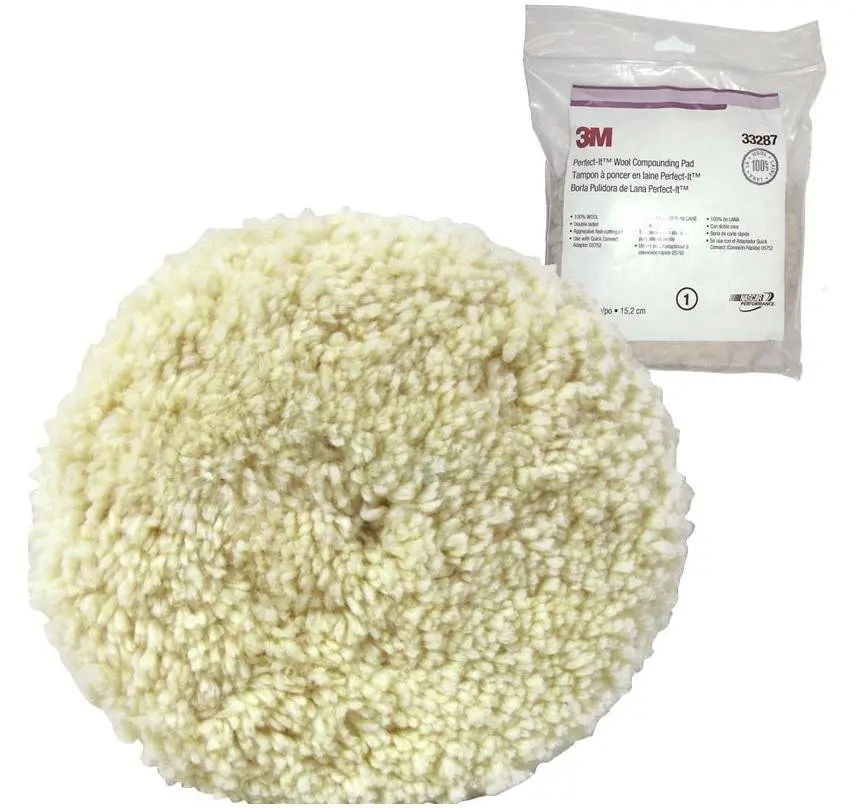 3M Perfect-It Wool Compounding Pad 33287 150Mm Quick Connect 1