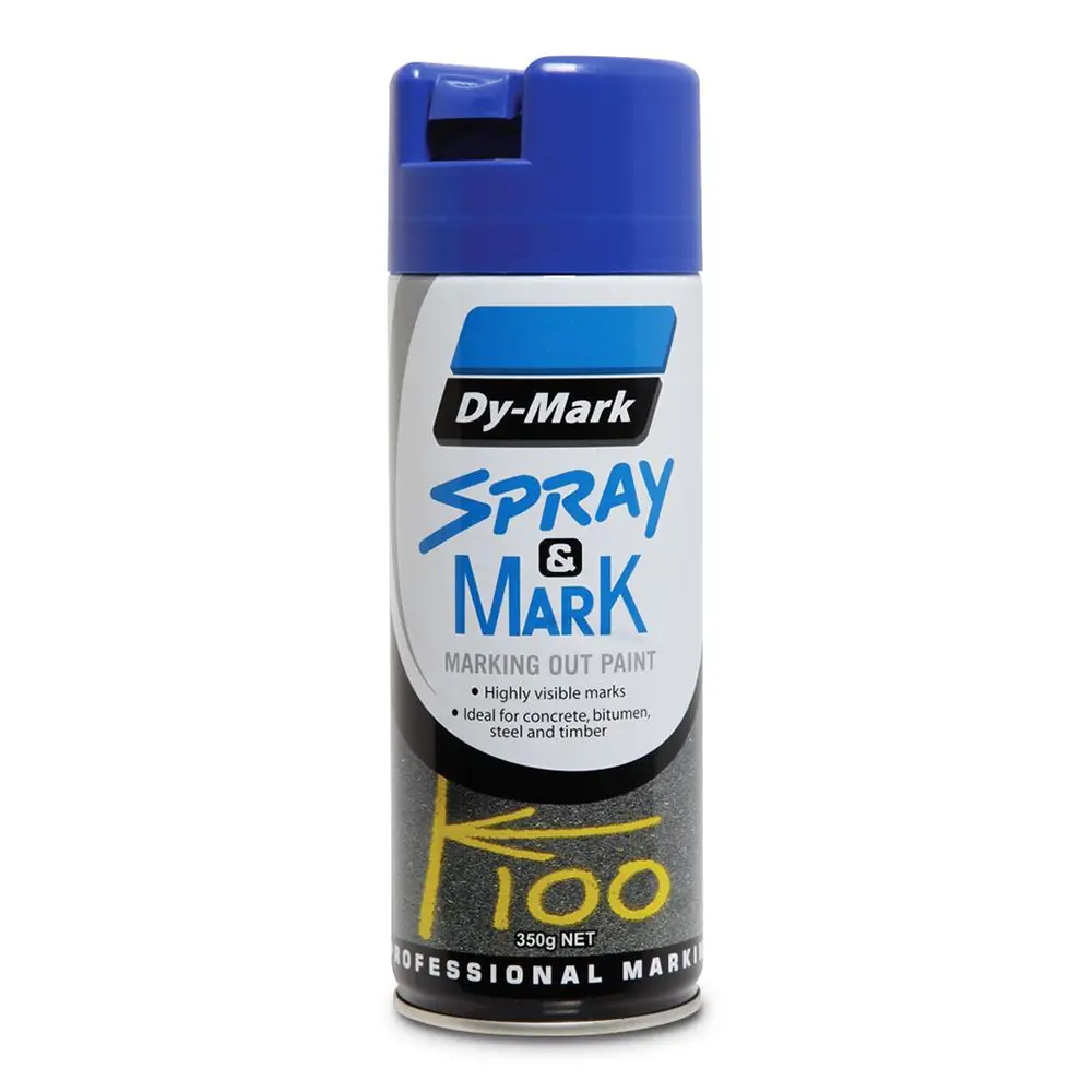 Dy-Mark Spray & Mark Survey Linemarking Spray Paint Blue 350G Aerosol 1