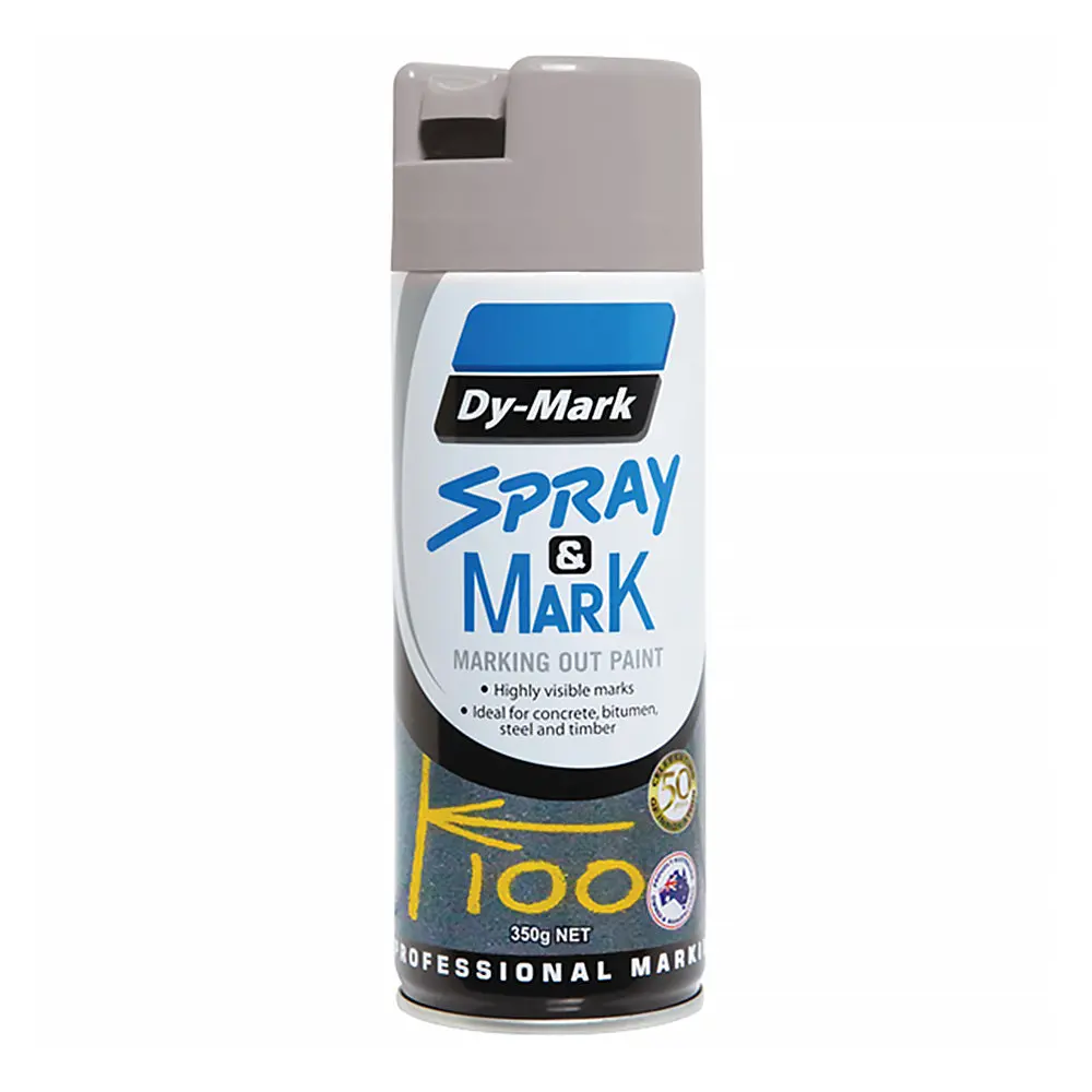 Dy-Mark Spray & Mark Survey Linemarking Spray Paint Grey 350G Aerosol 1