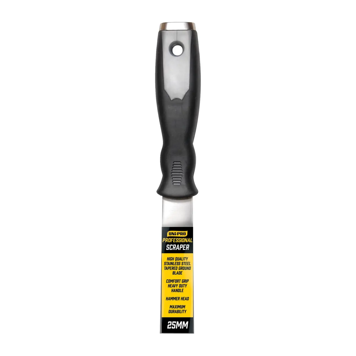 Uni-Pro Stainless Steel Scraper 25Mm Multi Purpose Tool Comfort Grip 1