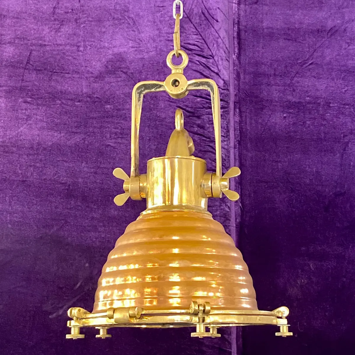 Vintage Copper & Brass Deck Ship Lights - Sold 1