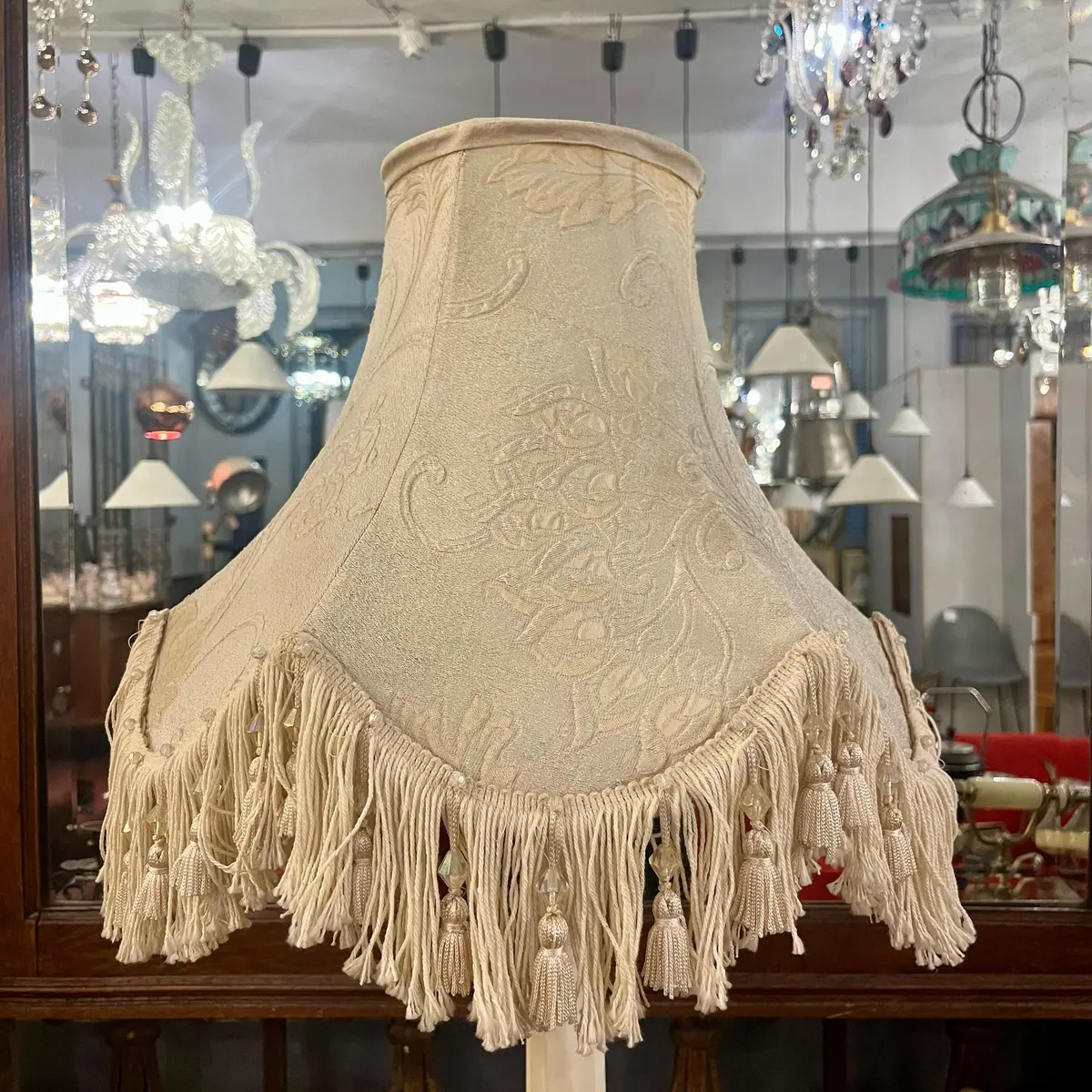 Vintage Cream Lamp Shade - Sold 1