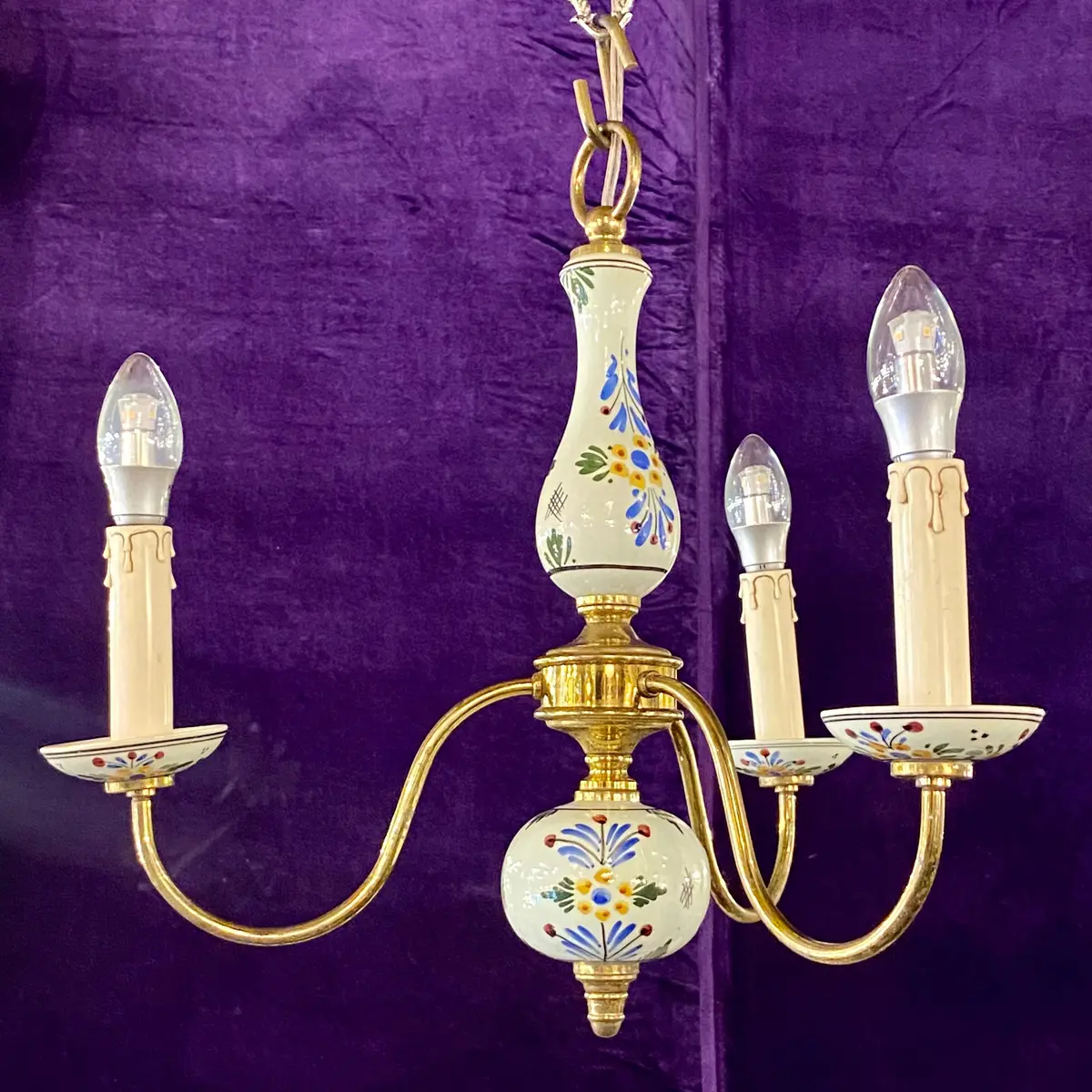 Delicate Antique Delft Chandelier - Sold 1