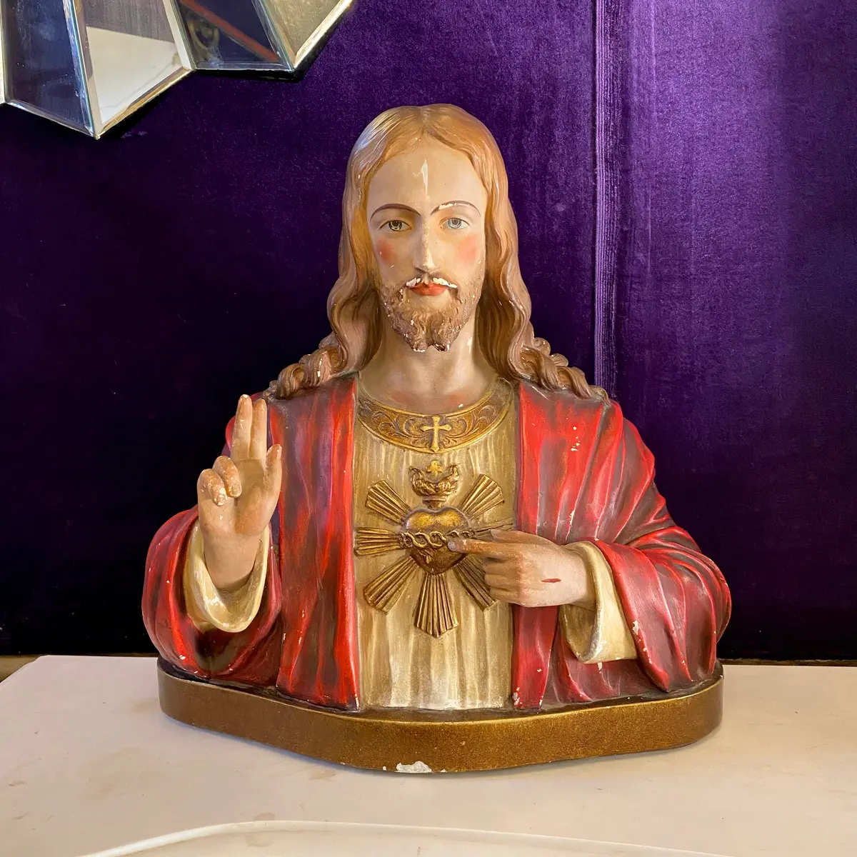Antique Sacred Heart Jesus Bust - Sold 1