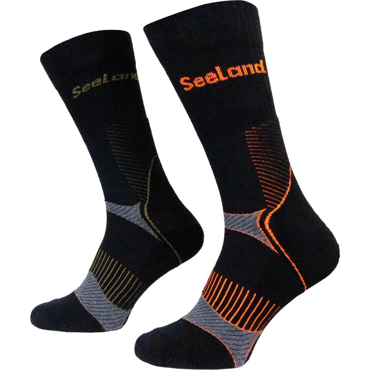 Seeland Field Coolmax Sock - 2Pack - Black/Dark Grey 1