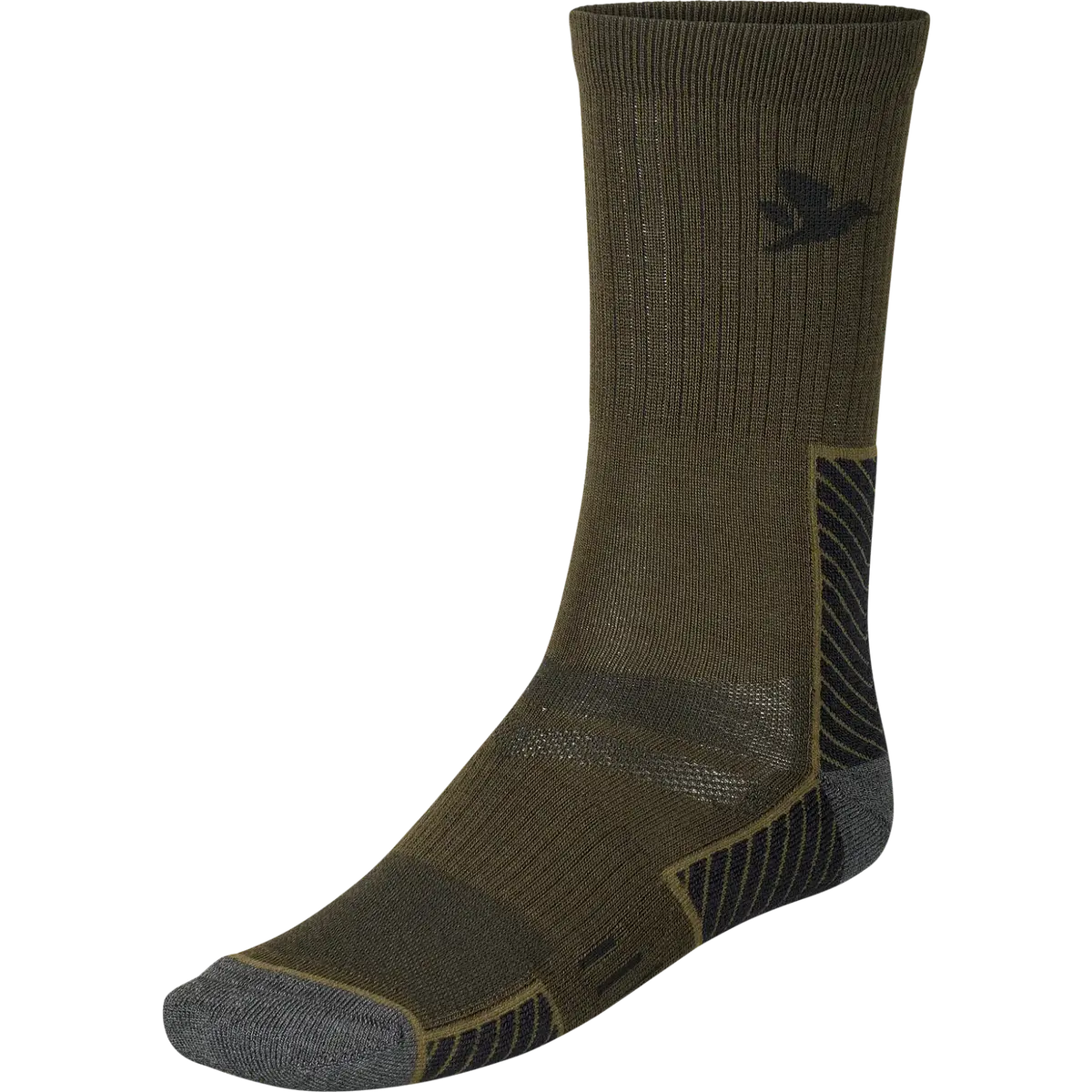 Seeland Field Merino Sock - 2Pack - Pine Green/Military Olive 1