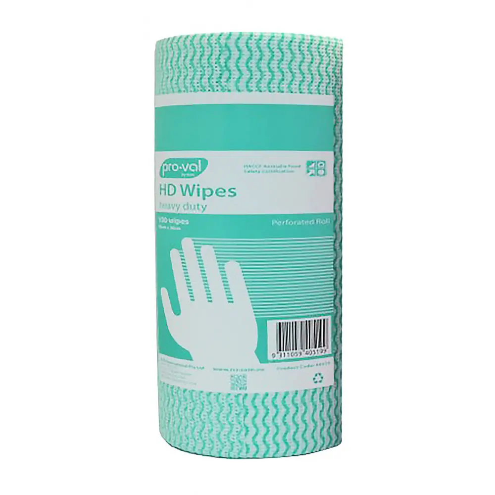 Proval Heavy Duty Green Hd Workshop Cleaning Wipes Roll X 100 Wipes 1