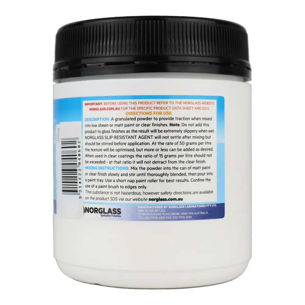 Norglass Slip Resistant Plastic Non-Settling White Powder Agent 200G For 4L 2