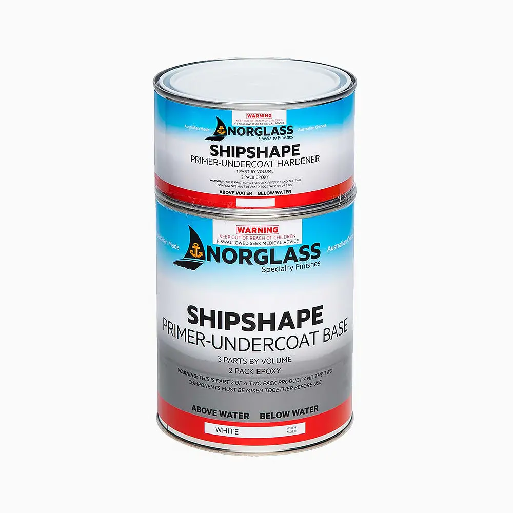 Norglass Ship Shape 2 Pack Epoxy Primer Undercoat 500Ml White High Build 1