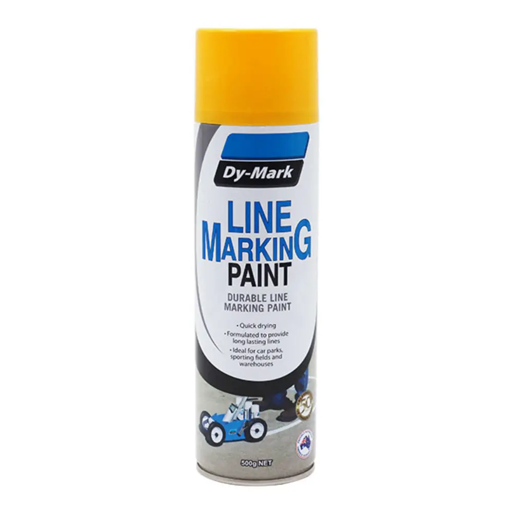 Dy-Mark Line & Hand Marking Spray Paint Yellow 500G Aerosol 1