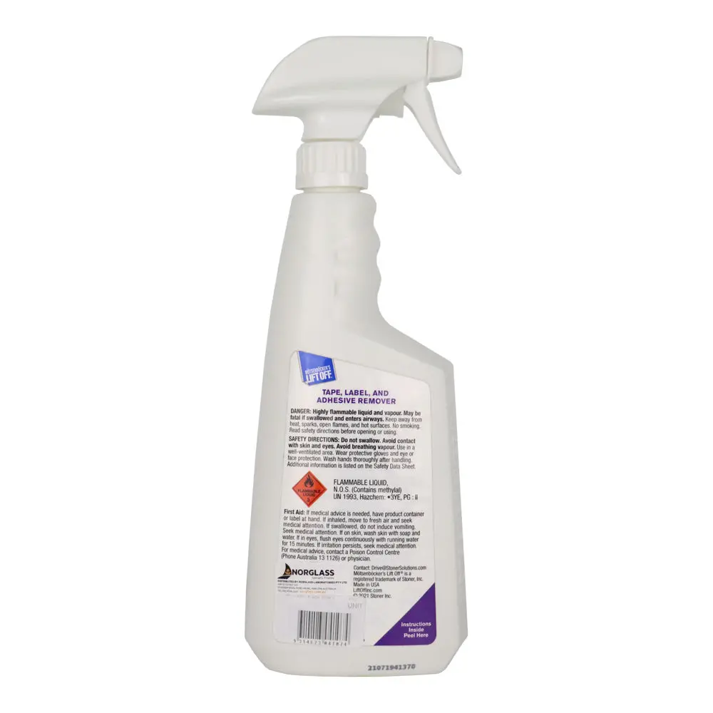 Norglass Motsenbocker Lift Off Tape Label Decal & Adhesive Remover Spray 651Ml 2