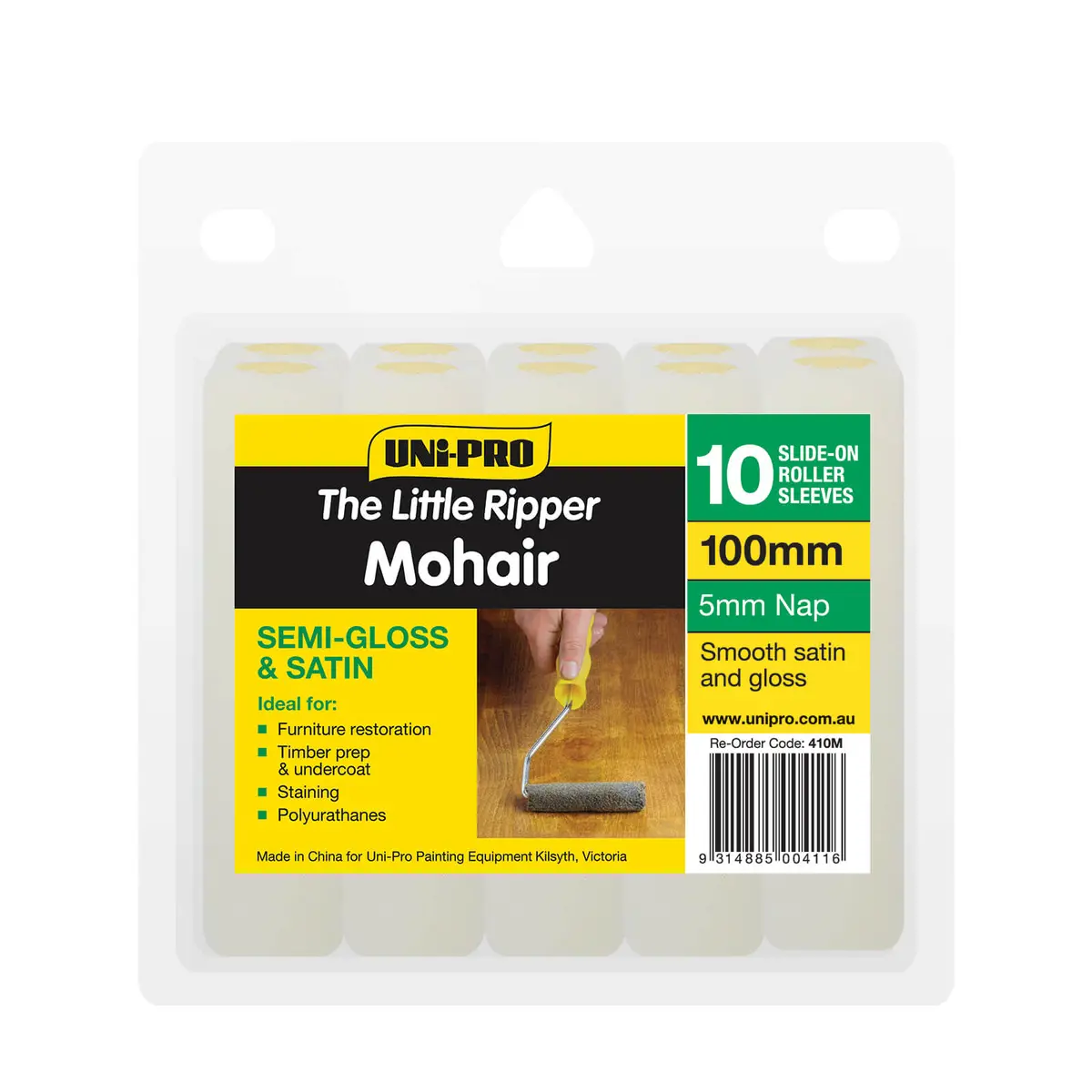 Uni-Pro Little Ripper 100Mm Mohair Covers 5Mm Nap X 10 Pack 1