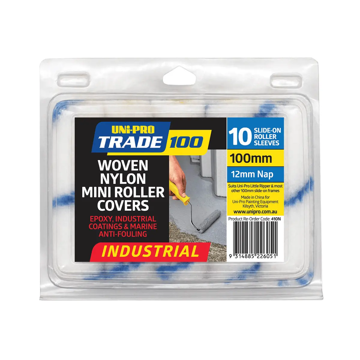 Uni-Pro Trade 100Mm Industrial Nylon Covers 12Mm Nap X 10 Pack 1