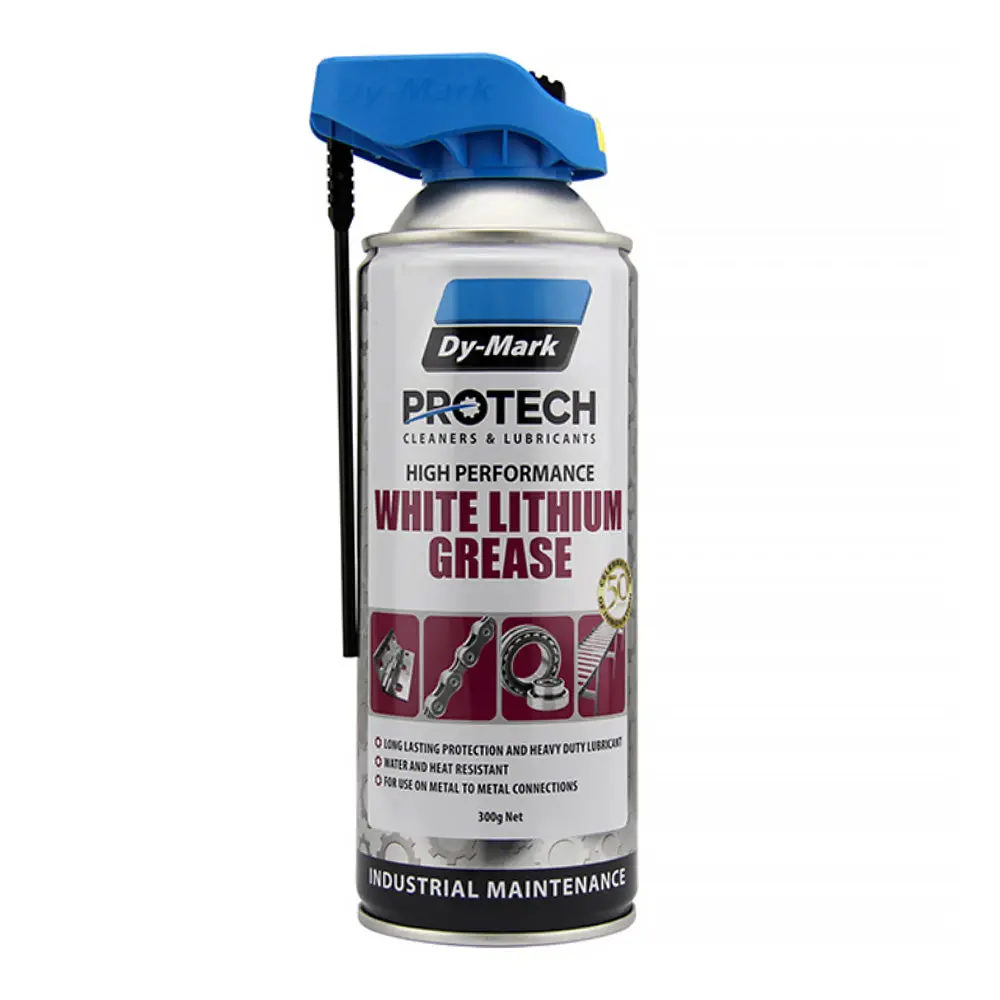 Dy-Mark Protech White Lithium Grease 300G Spray Aerosol Water & Heat Resistant 1