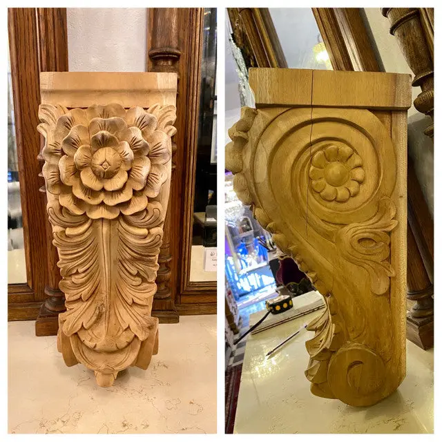 Beautiful Carved Oak Wall Bracket - Sold 1