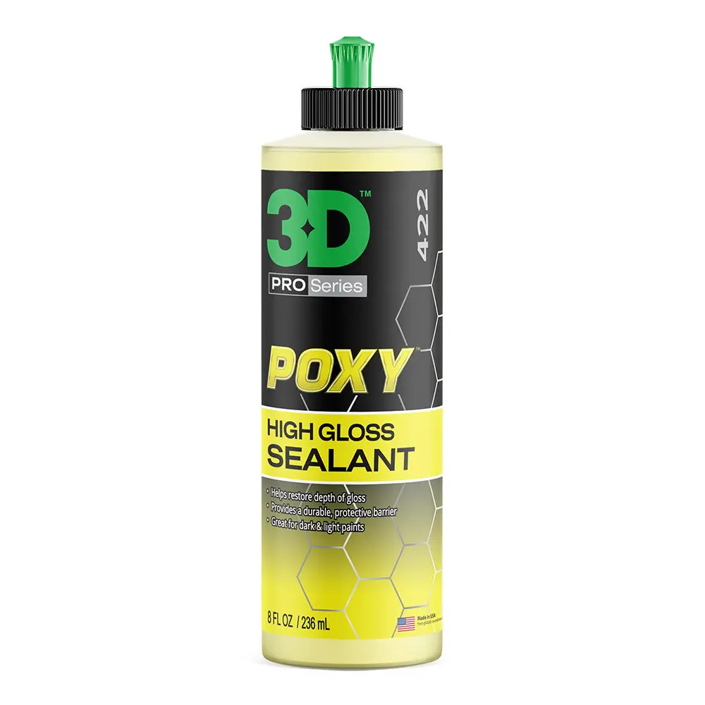 3D 422 Poxy High Gloss Wax 236Ml Car Sealant Montan Buffing High Heat 8Oz 1