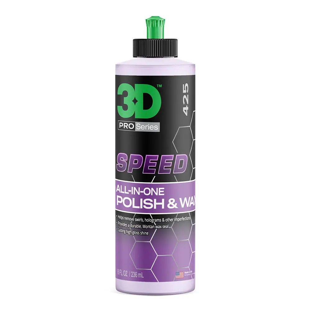 3D 425 Speed 236Ml All-In-One Car Polish & Protect Automotive Hi-Gloss Glaze 1