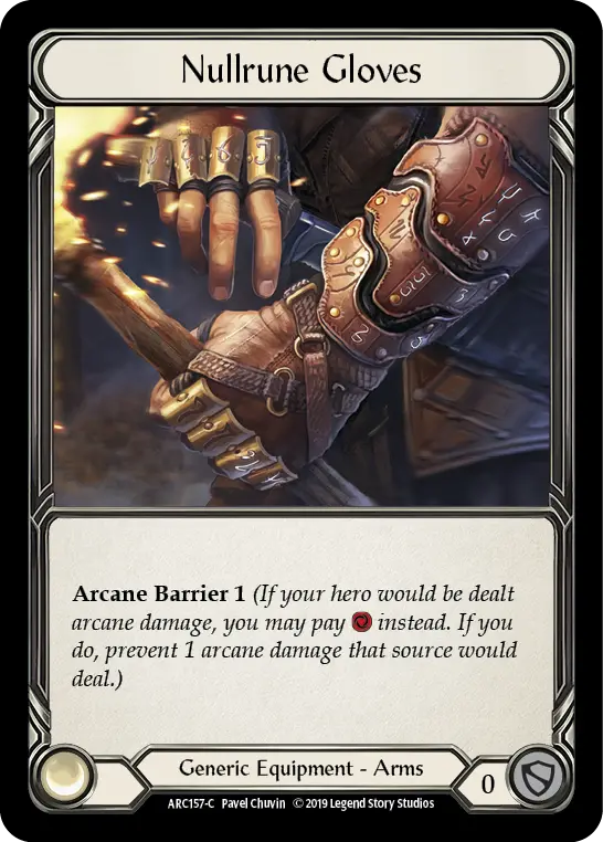 Nullrune Gloves [Arc157-C] (Arcane Rising)  1St Edition Cold Foil 1