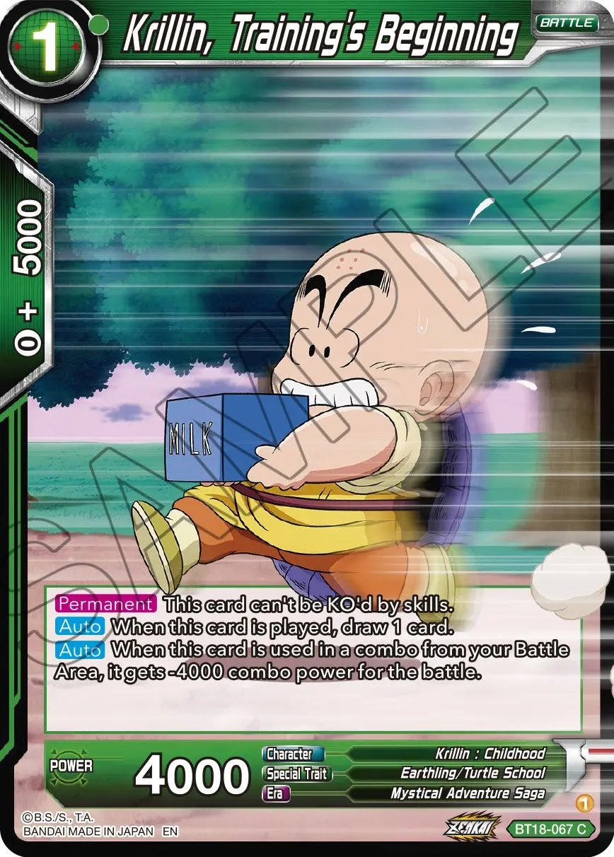 Krillin, Training's Beginning (Bt18-067) [Dawn Of The Z-Legends] 1