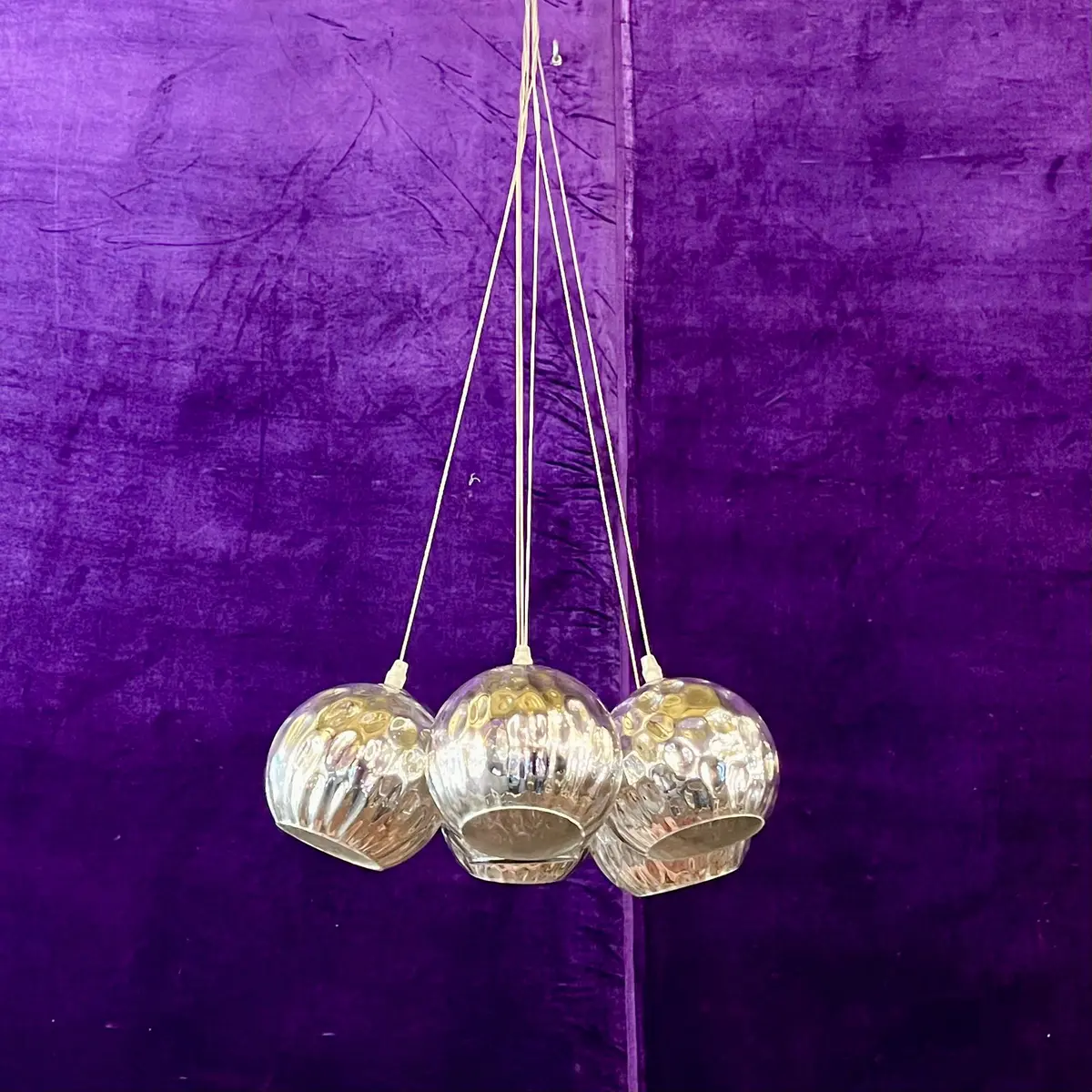Modern Chrome Drop Pendant With 7 Domes 1