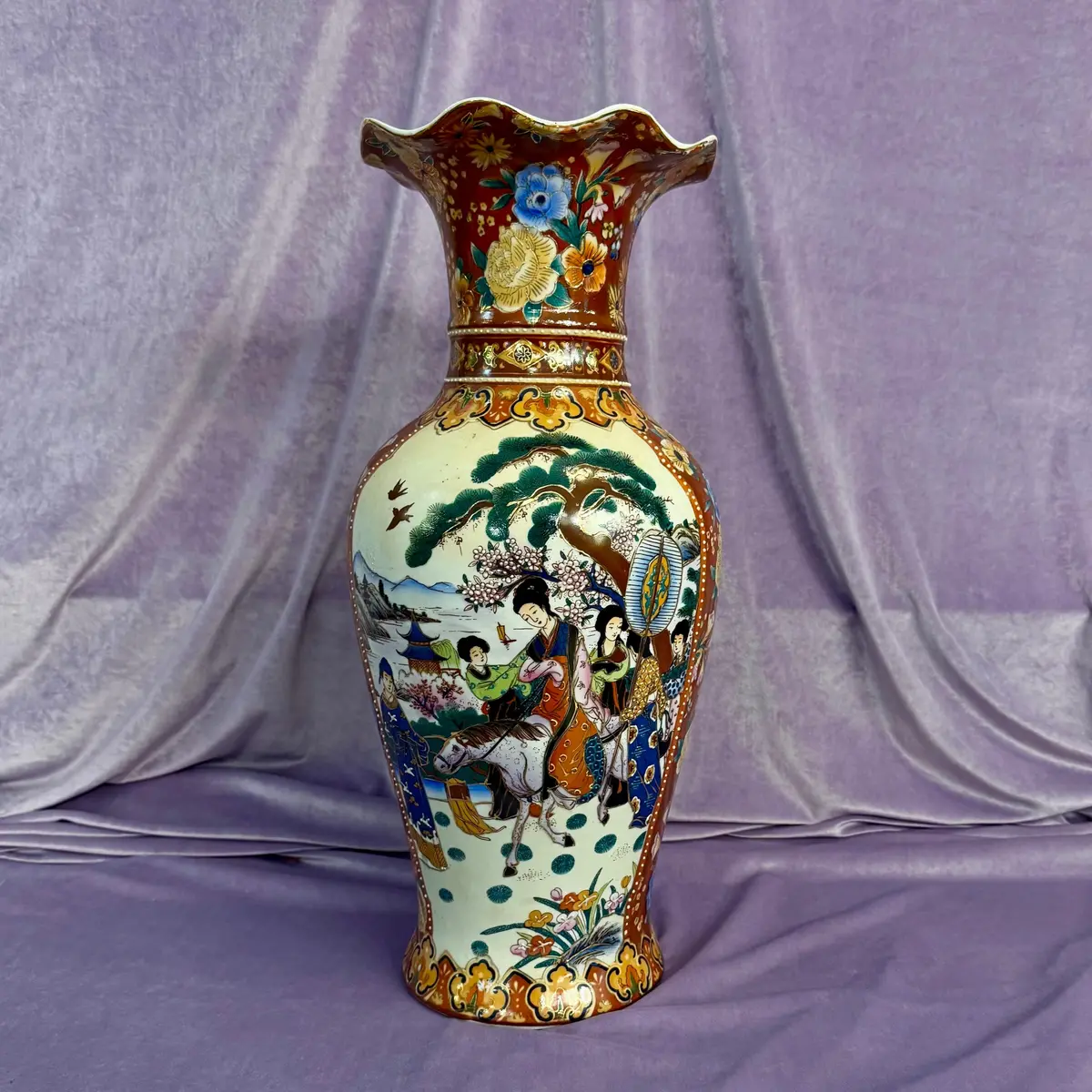 Tall Porcelain Satsuma Vase - Sold 1