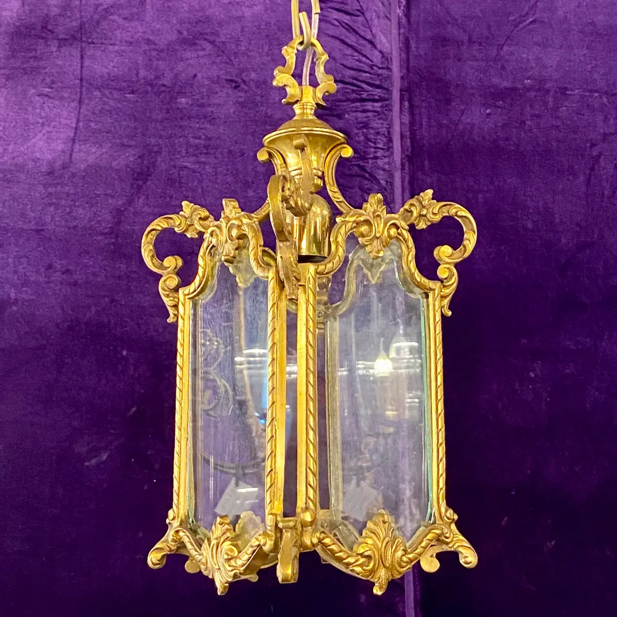 Gilt Metal Antique Lantern - Sold 1