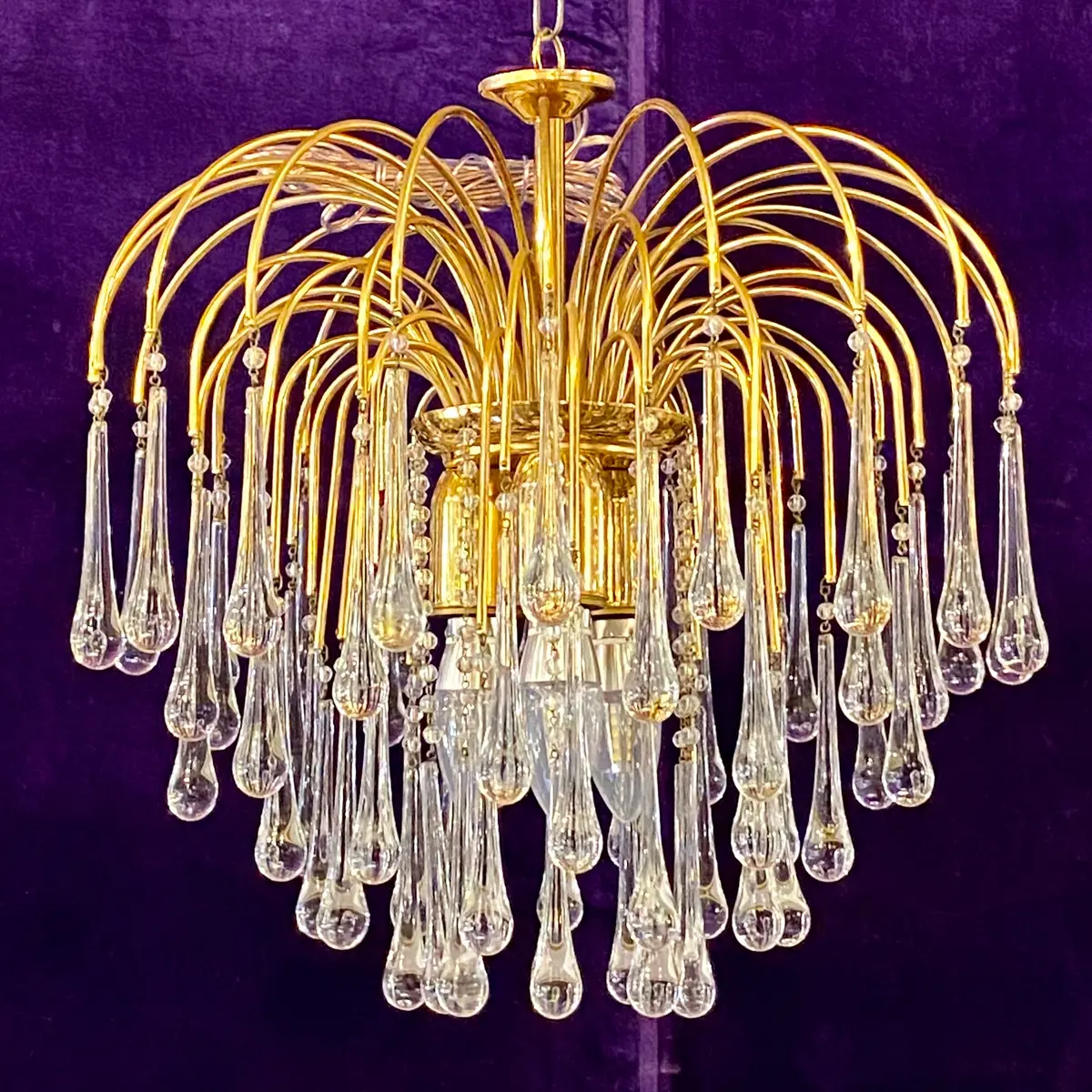 Stunning 1960'S Chandelier Attributed To Venini - Sold 1