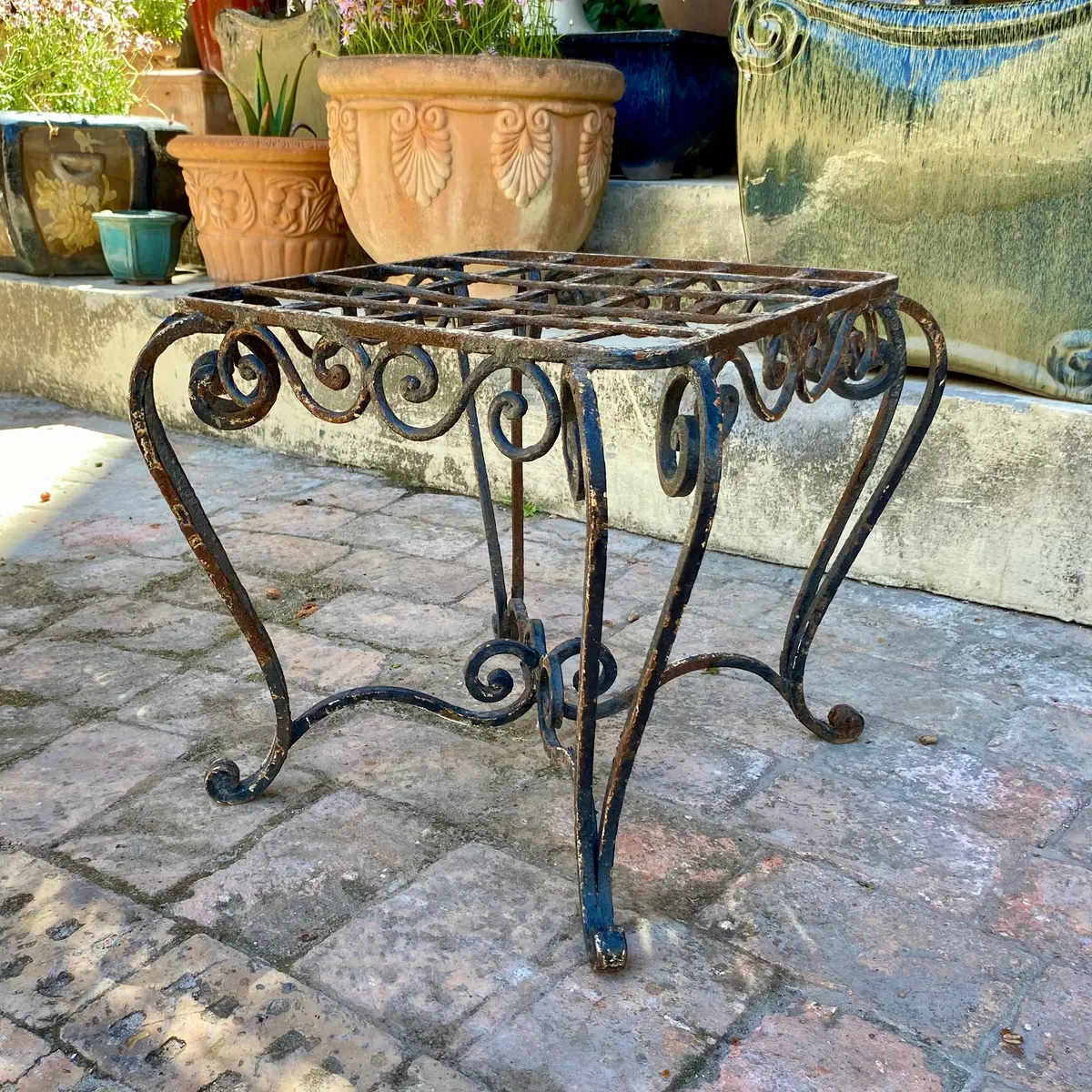 Sweet Wrought Iron Garden Stool 1