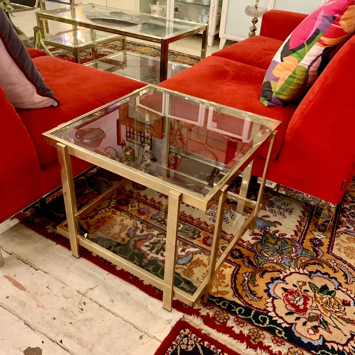 Stunning Vintage 9 Carat Gold Plated Side Table - Sold 1