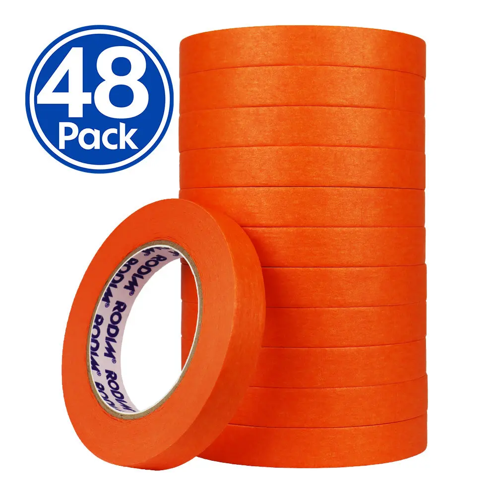 Basf Rodim Orange Automotive Masking Tape 18Mm X 50M Residue Free X 48 Pack 1