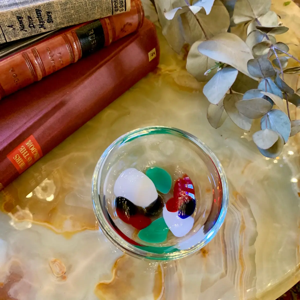 Multi Coloured Glass Bowl - Sold 1
