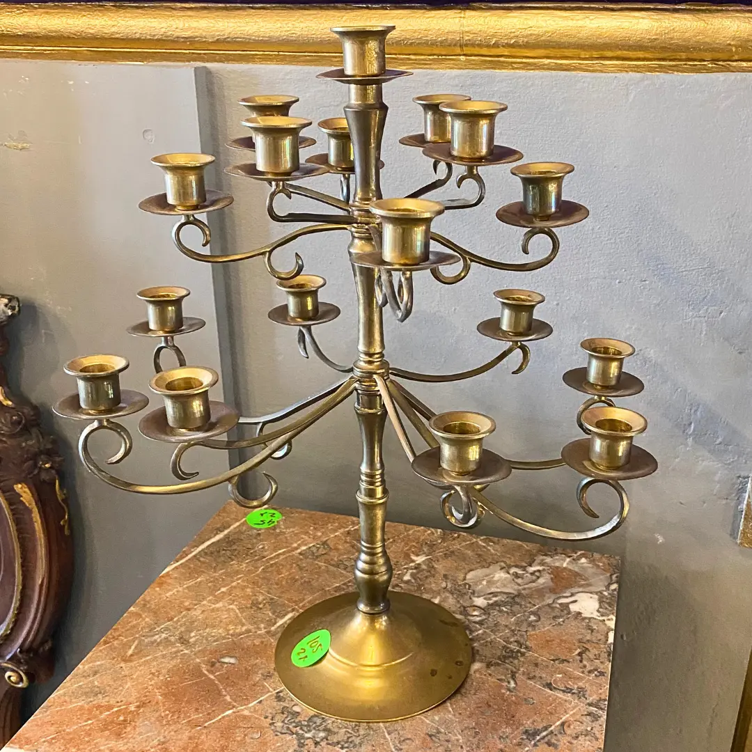 Smaller Antique Brass Candelabra - Sold 1