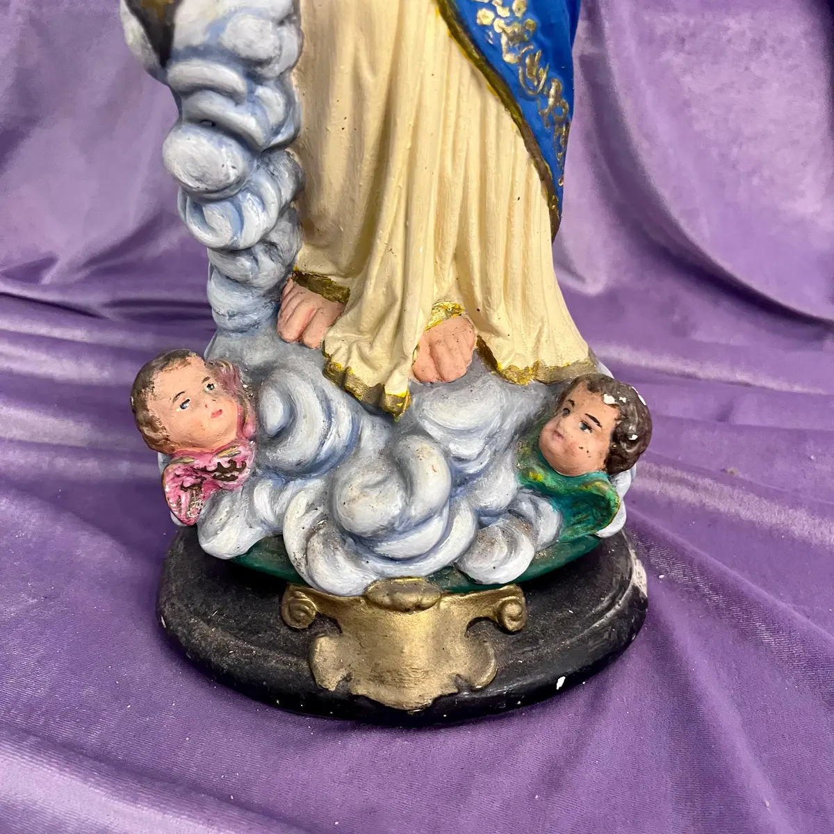 Madonna With Jesus On Clouds With Cherubs 2