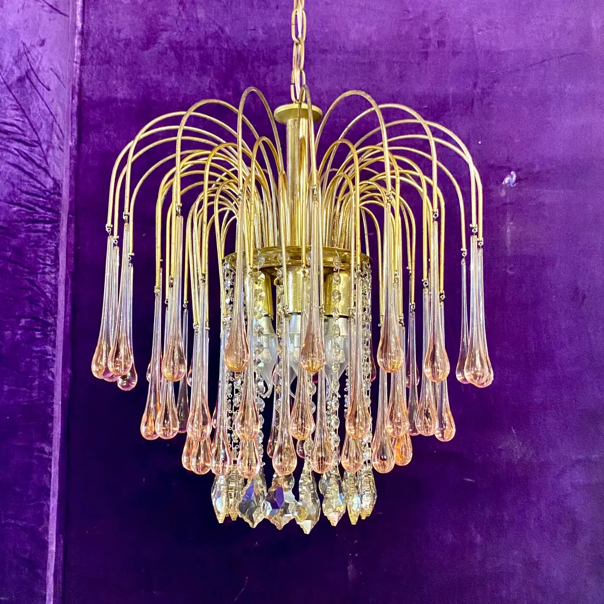 Phenomenal Peach Venini Chandelier - Sold 1