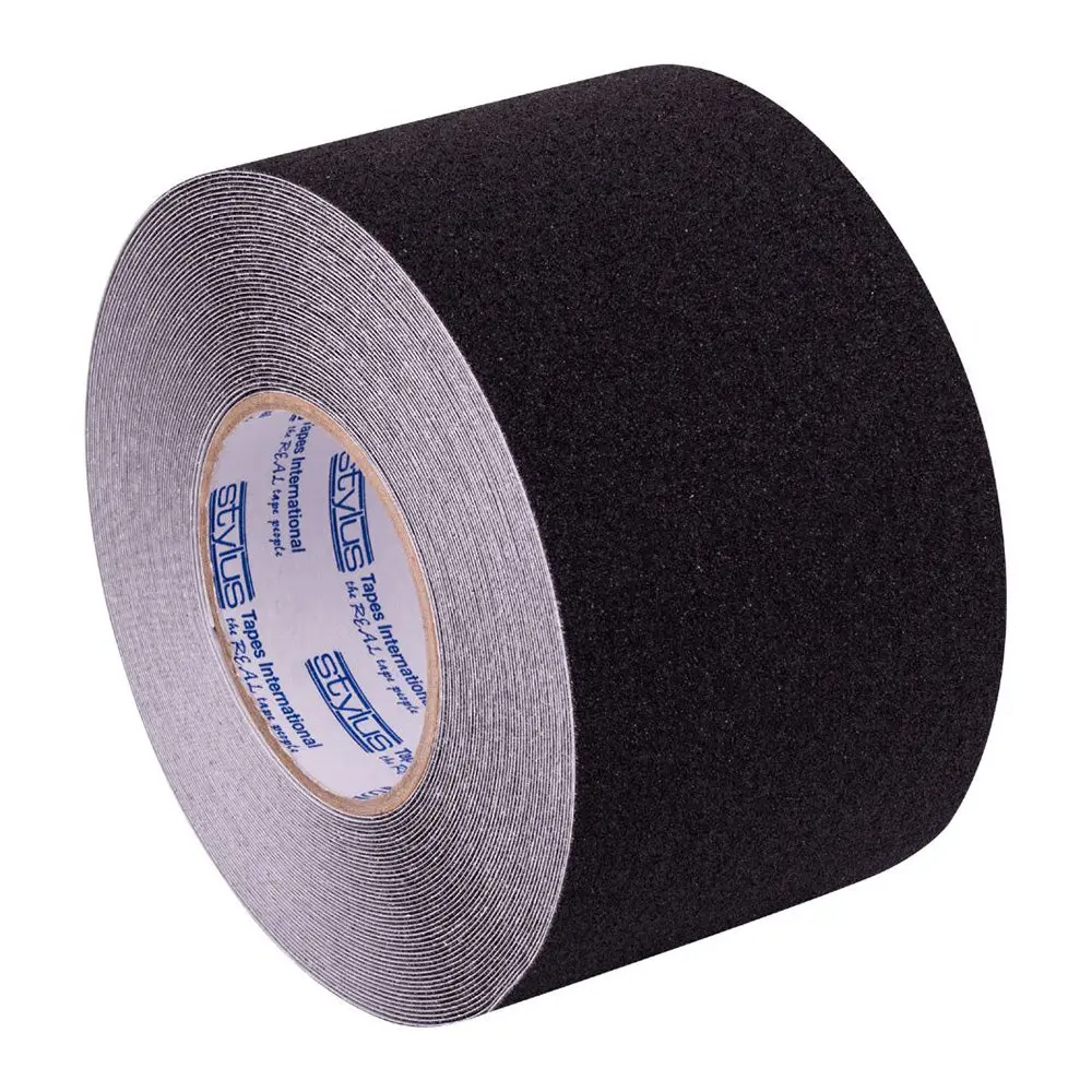 Stylus Anti-Slip Tape Black 100Mm X 18.2M Non-Skid Deck Walkway Safety Antislip 1