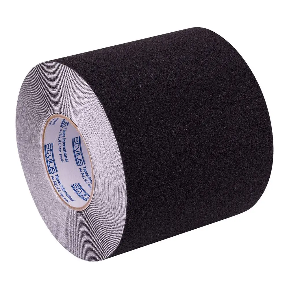 Stylus Anti-Slip Tape Black 200Mm X 18.2M Non-Skid Deck Walkway Safety Antislip 1