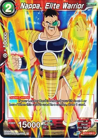 Nappa, Elite Warrior (Bt11-026) [Vermilion Bloodline 2Nd Edition] 1