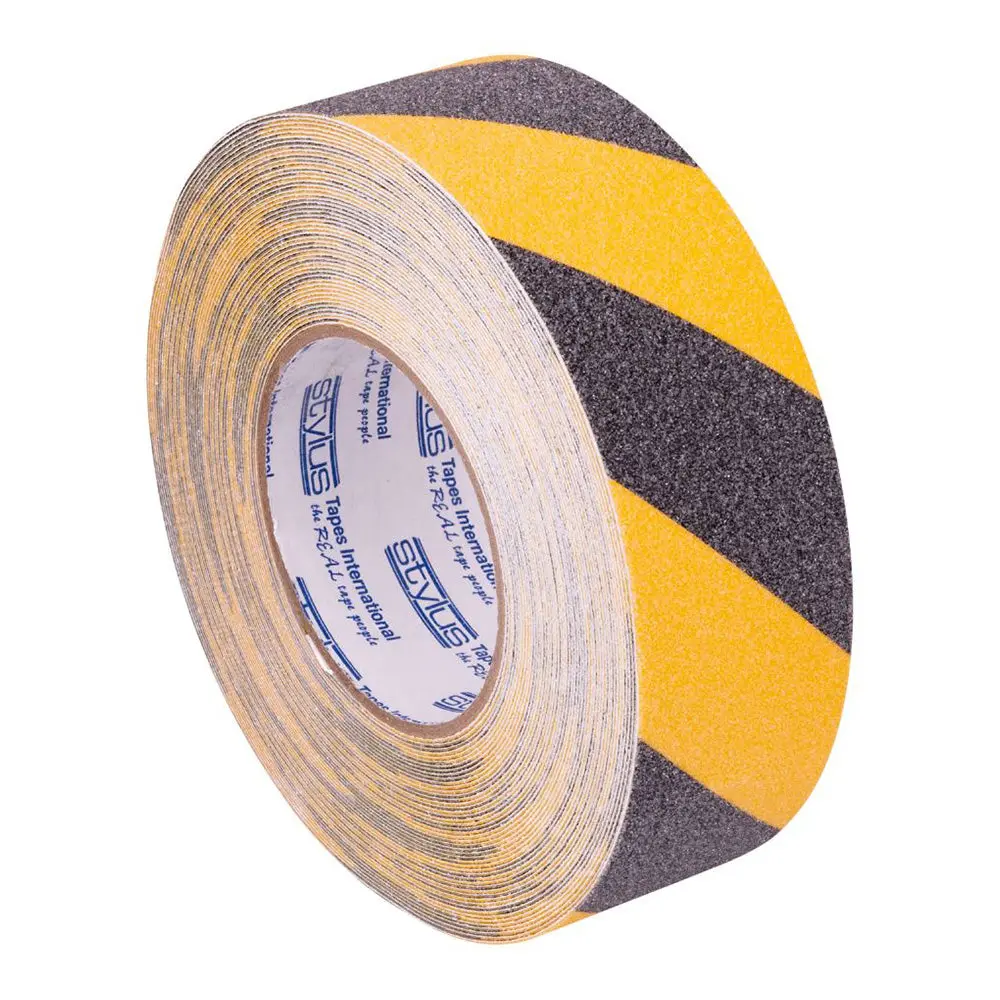 Stylus Anti-Slip Tape Hazard 50Mm X 18.2M Black/Yellow Non-Skid Safety Antislip 1