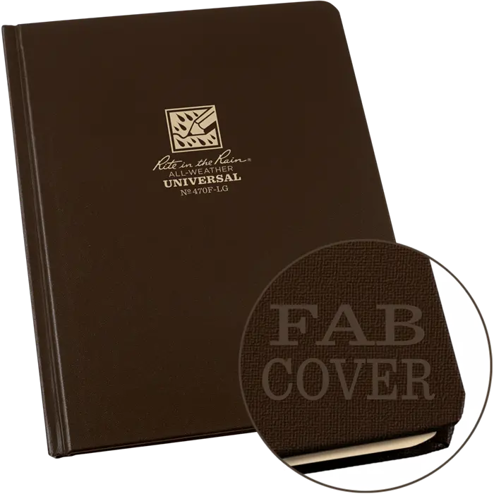 Rite-In-The-Rain - #470F-Lg Large Bound Book, Universal Pattern, Brown 1