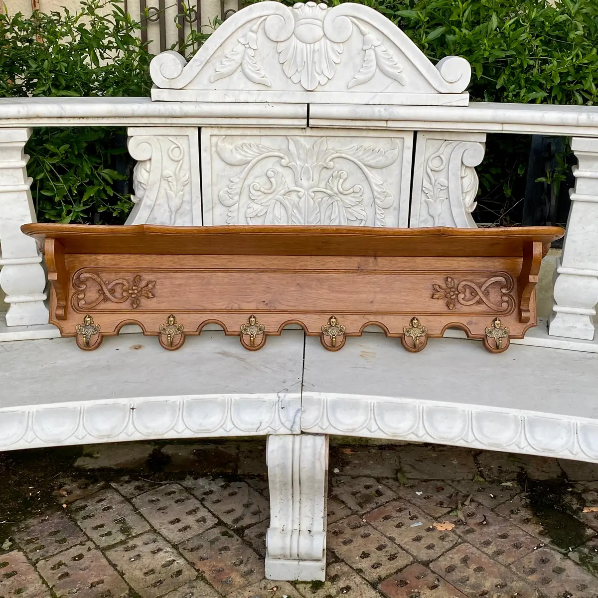 Antique French Oak Coat Rack - Sold 1