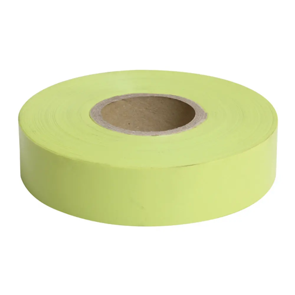 Dymark Survey Tape 25Mm X 100M Fluro Yellow Roll Flagging Marking Surveying 1