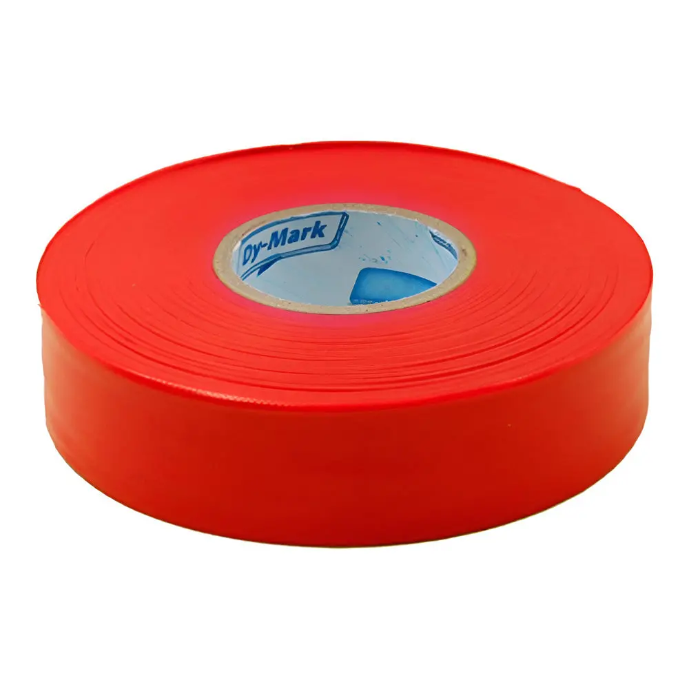 Dymark Survey Tape 25Mm X 100M Fluro Orange Roll Flagging Marking Surveying 1